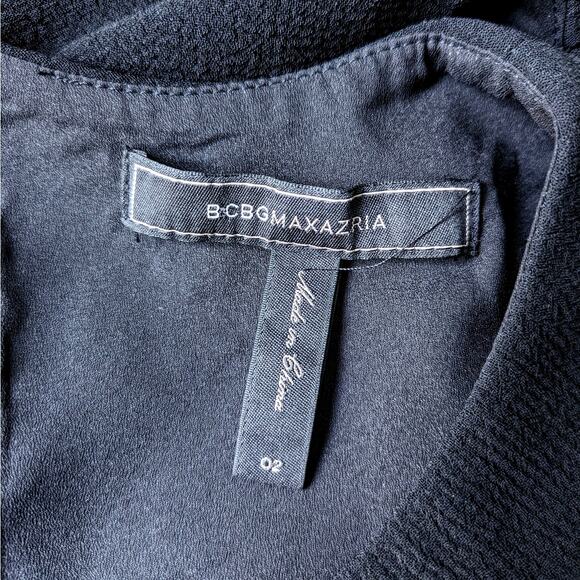 BCBGMAXAZRIA Kimora Crepe Cut Out Black Gown Size 2 - Picture 7 of 10